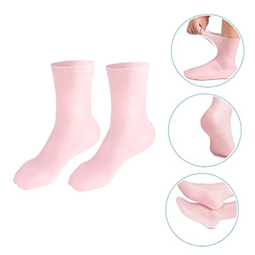 MERRYHAPY 1 Pair Moisturizing Socks Beach Socks Foot Protective Socks Skin-Friendly Care Socks Women Moisturizing Socks Elastic Long Socks Long Moisturizing Sock Moisturizing Foot Covers - Image 3