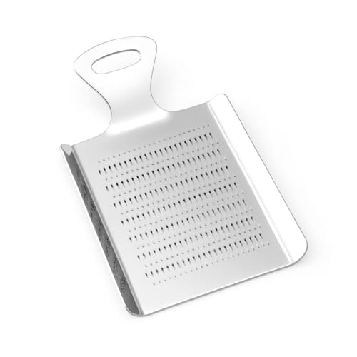 Natier Compact Stainless Steel Grater, Mirror-Polished Grinder for Garlic, Ginger, Nutmeg, Wasabi and Chocolate