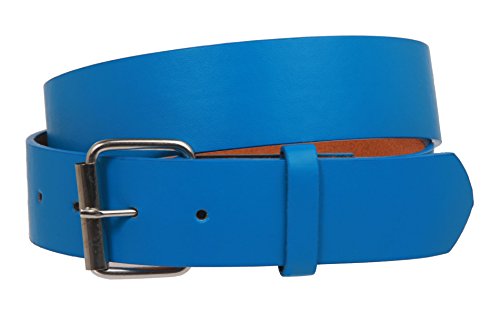 Image of Beltiscool 1 1 /2 inch (38mm) Snap On Plain Leather Jean Belt With Roller Buckle