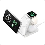 Anker Prime 3-in-1 Wireless Charging Station, MagSafe Charger Stand Compatible, Qi2.2 25W Certified Palm-Sized Foldable Charger for iPhone 17/16, Apple Watch, AirPods (White)