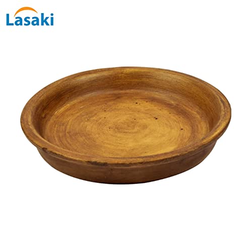 Image of Lasaki Round Ceramic Trays (Plates Saucers) for Pots, planters, Flower, Succulent(Set of 2,Antique,6 inch) R6(Plants not Included)