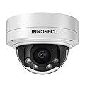 INNOSECU 8MP@30fps PoE Camera, 4K Vandal-Proof Dome IP Camera Outdoor, 5X Motorized Lens 2.7~13.5mm, IP67, Built-in Mic, B/W Night Vision 120ft, Human & Vehicle Detection, No PT Supported, IND8VR57Z