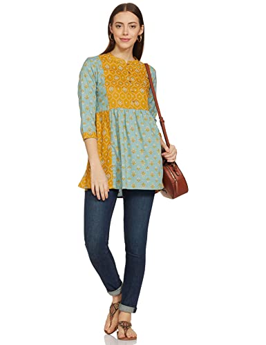 Image of Max Women's Printed Band Collar Tunic