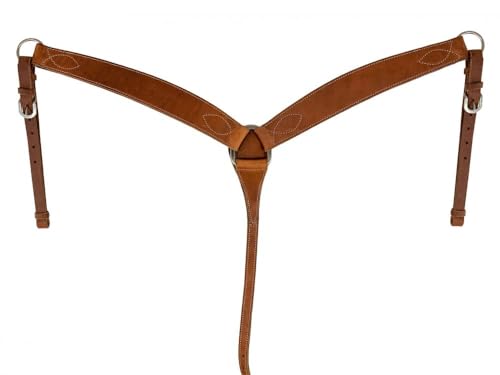Showman Double Stitched Argentina Cow Leather Breast Collar