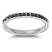 Stainless Steel Eternity Black Cz Wedding Band Ring 3mm (3,4,5,6,7,8,9,10,); Comes with Free Gift Box