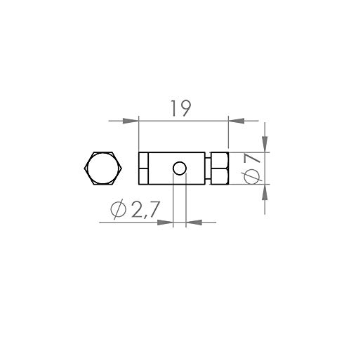 Serre câble de frein universel perçage 2.6mm pièce câble commande