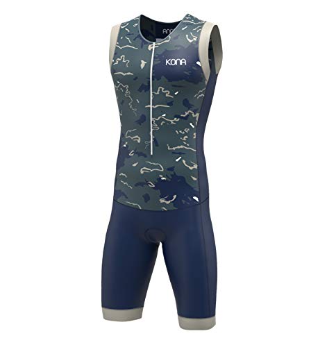 KONA Assault Triathlon Race Suit - Speedsuit Skinsuit Trisuit Sleeveless - One-Piece Vest
