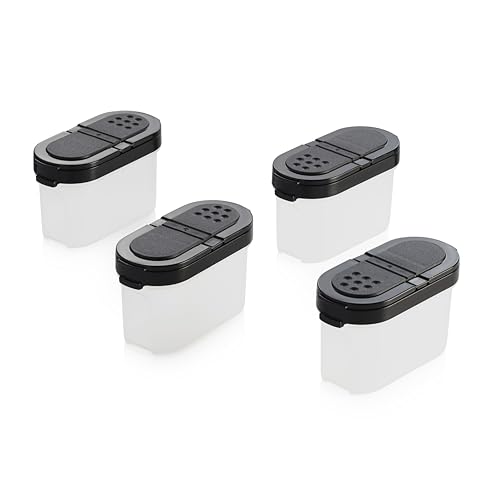 Image of Tupperware Small Spice Shakers, Set of 4, Keeps Dry Herbs and Spices Fresh, BPA-Free, Dishwasher Safe