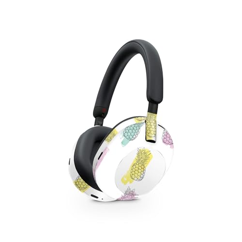 Image of MightySkins Glossy Glitter Skin Compatible with Sony WH-1000XM5 Headphones - Funky Pineapples | Protective, Durable High-Gloss Glitter Finish | Easy to Apply
