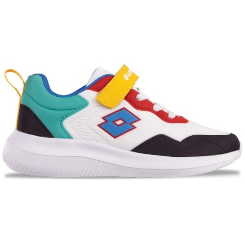 Lotto Ritmo K, Scarpe da Ginnastica, Colore: Bianco e Multicolore, 26 EU