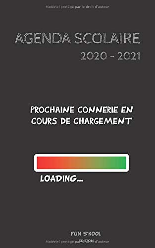 Télécharger AGENDA SCOLAIRE 2020 - 2021: agenda journalier, 2 jours par page, couverture HUMOUR PDF