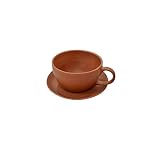 Artisansorissa 4.5 inch Dia Cup Plate Planter Terracotta Clay pots with Drain Hole Unglazed Bonsai P