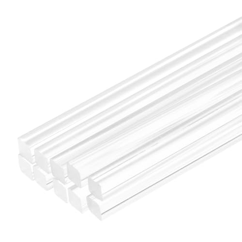 Image of MECCANIXITY 10pcs Acrylic Square Rods 1 /8 inchx16 inch Clear Acrylic 3mmx400mm