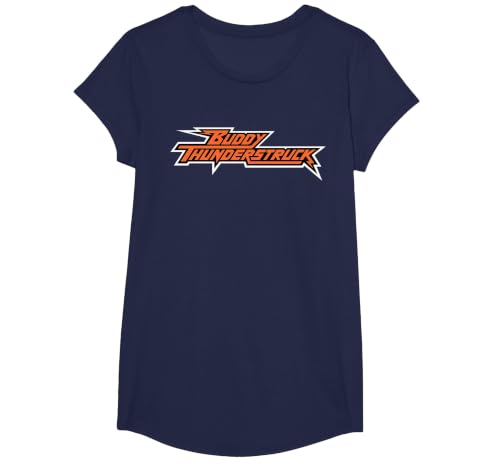 Buddy Thunderstruck T-Shirt, Girls, Navy Blue, X-Small