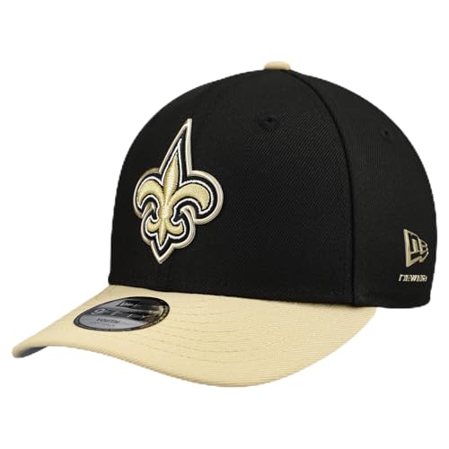 New Era Youth Black/Gold New Orleans Saints 2026 NFL Draft Pre-Curved 9FIFTY Snapback Hat