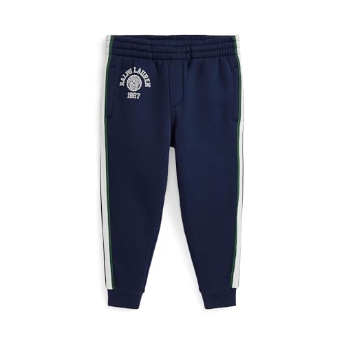 POLO RALPH LAUREN Boys Logo Fleece Jogger Pants (Toddler/Little Kid) Newport Navy 3 Years