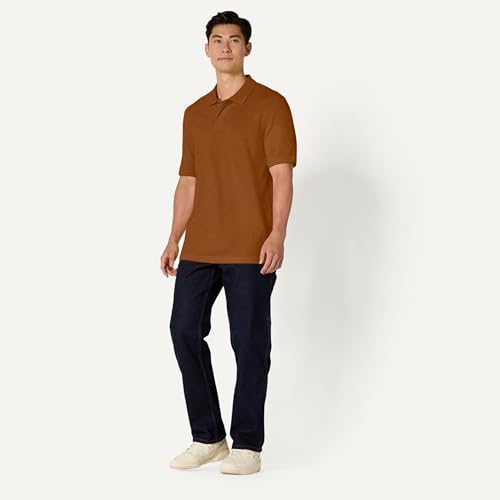 Image of Amazon Essentials Men's Regular-Fit Short Sleeve Cotton Pique Polo Shirt (Available in Big & Tall)