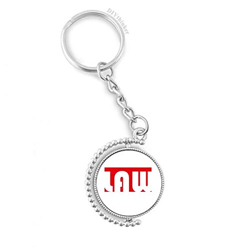 Llavero de anillo giratorio Ley Mayor amuleto Pilgrim de metal circular para colgar llaves