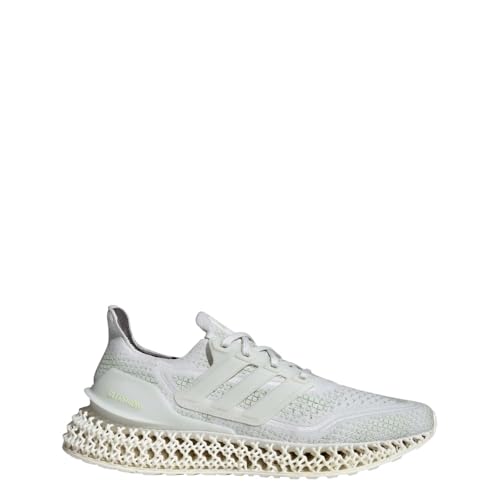 Image of adidas Ultra 4DFWD Mens Shoes Size 7, Color: Crystal White /Linen Green /Wonder Silver