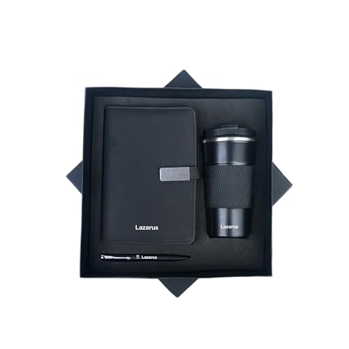 Image of Personalised 3 in 1 Corporate Gift Set which Includes Diary,Coffee Mug, Metal Pen Gift Set for, Employee of The Month, Corporate Gift for Clients,Diwali Gifts(Black)