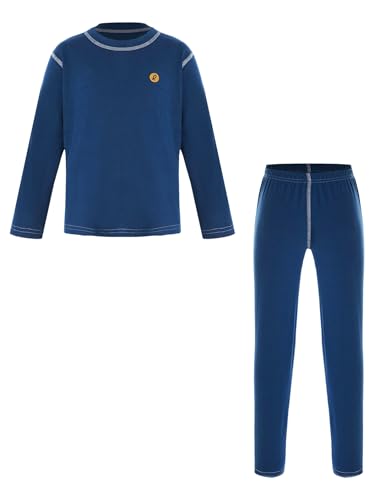 Yruioon Juego de ropa interior térmica para niños, camiseta térmica + pantalones térmicos, ropa interior funcional de esquí, ropa interior cálida de fútbol, ropa interior térmica para niños y niñas,