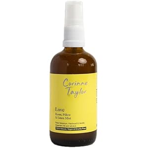 Corinne Taylor | Love Room, Pillow & Sleep Spray | Fabric Freshener | Rose Geranium, Rosewood, Patchouli & Vanilla | Organic & Natural | Vegan | 100ml