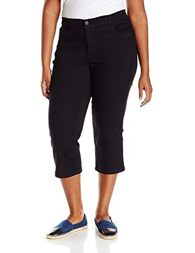 1826 Jeans / Sweet Look Womens Plus Size Twill Cotton Stretch Capri Pants Solid Colors2