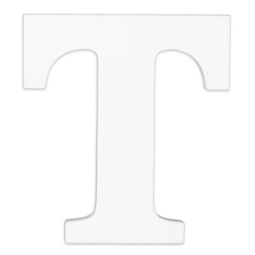 8-Inch Wall Hanging Wood Letter T White image 2