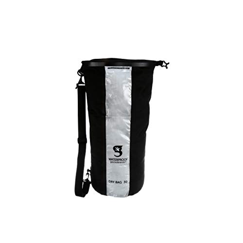 Geckobrands Durable View (30L Or 7.9 Gallon) Dry Bag, Pvc And Polyester Material, Shoulder Strap, Black #TOP1