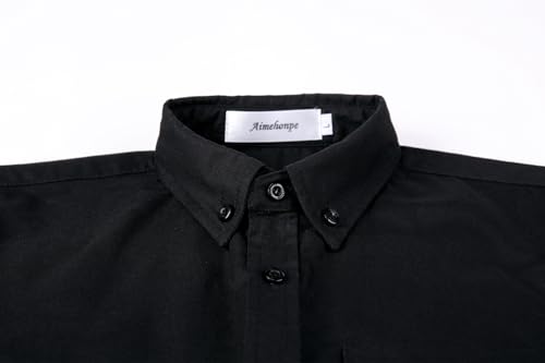 Boys Oxford Short Sleeve Dress Shirts Button Down Woven Casual Collared3