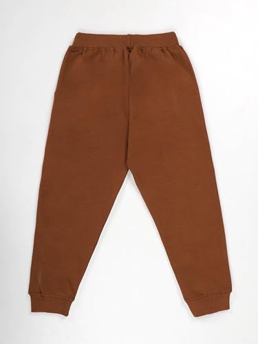 Image of KiddoPanti Boys Solid Fleece Track Pants | Cotton Poly Fleece Fabric | Ankle Length Bottom Rib | 2 Front Patch Pocket | Elastic Waist & Drawcord | Jogger Track Pants for Boys