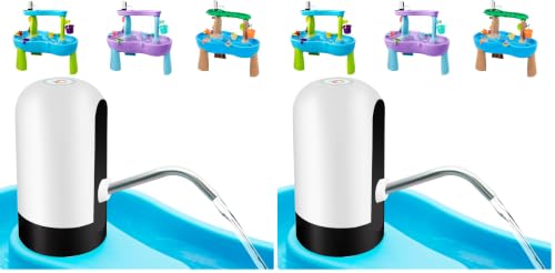Image of Water Table Pump: 3 Hours of Non-Stop Work Fun for Kids Battery Powered Water Outdoor Pump for Water Table White (Pack of 2)