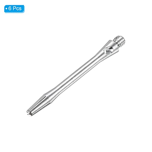 Image of PATIKIL 45mm Dart Shafts, Medium 2BA Thread Aluminum Dart Stems Dart Accessories Throwing Fitting for Steel Tip - 6 Pack (Silver Tone)