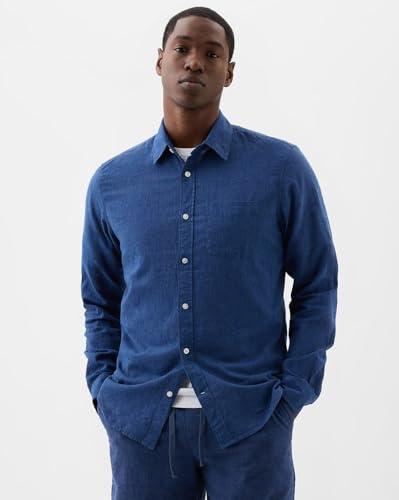 Image of GAP Men's Solid Regular Fit Shirt