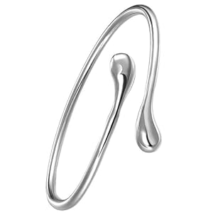 Sterling Silver Bangle Bracelets for Women,Fashion Jewelry Simple Adjustable 925 Silver Cuff Bangles for Women Mom Wife Valentine Mothers Day Gift