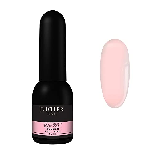 Didier Lab - Premium Base Rubber para Uñas Light Pink - UV LED Esmalte Semipermanente Rosa - Base Coat Pintauñas Gel - Rubber Base Gel Uñas - Pintauñas Permanentes para Lampara - 10ml