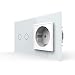 Produktbild LIVOLO Touch Serienschalter und Steckdose mit Glasrahmen VL-C702/C7C1EU-11-A Weiß