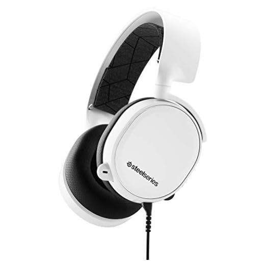 SteelSeries Arctis 3, gamingheadset för alla plattformar: PC, PlayStation 5, PS4, Xbox Series X, Xbox One, Nintendo Switch, VR, Android och iOS, vitt
