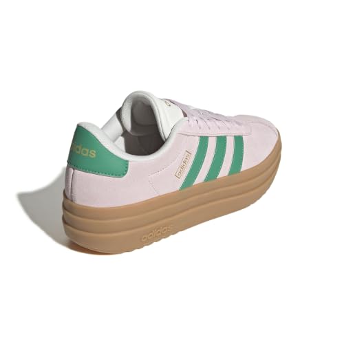 Image of adidas Womens Vl Court Bold Lace Up Sneakers Shoes Casual - Pink