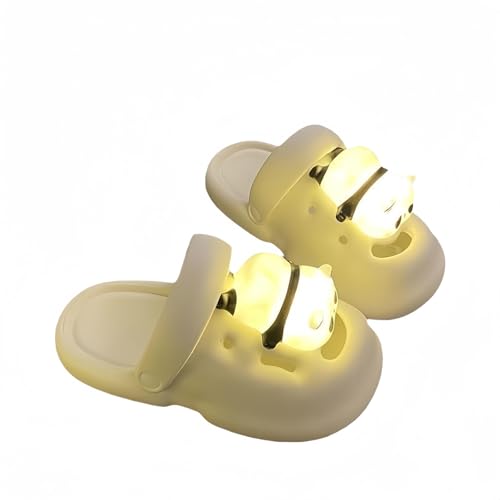 Sandals Women Adorable Panda Slippers with LED Lights Cute Outdoor Slippers Waterproof Versatile