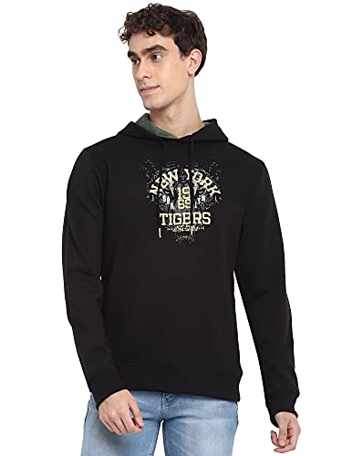 Image of Deniklo Mens Polyester Hooded Neck Sweatshirt