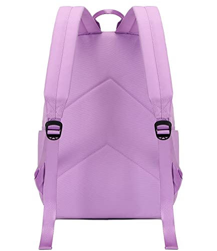 Abshoo Lightweight Backpack For School Classic Basic Water Resistant Casual Daypack Plain Bookbag (Purple) #TOP2