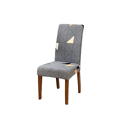 Chickwin 1/4/6 Pièces Housse de Chaise de Salle à Manger,Housse de Chaise Haut Dossier,Couverture Protecteur de Chaise Amovible Lavable pour la Fête Banquets Hôtel de Bureau (Prague,1 pièces)
