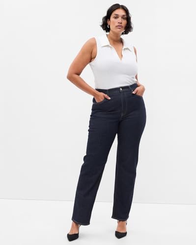 Image of Gap Women Relaxed Fit High Rise Lightly Washed Jeans