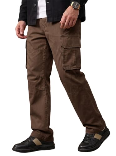 Image of Amazon Brand - INKAST Men Multi-Pocket Cargo Pants Casual Fit Trousers Stylish Cargo Trousers