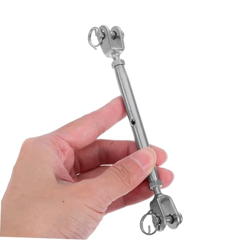 VALICLUD 2pcs Tensores de cuerpo cerrado de acero inoxidable para tensar cable de acero para uso exterior miniatura 3