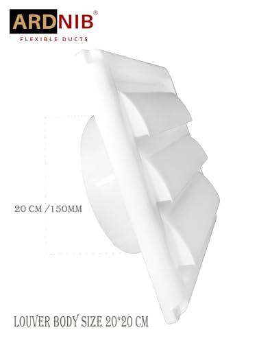 Image of 6 Inch Chimney Vent Cover for Kitchen Pipe Outer Vent Cap /Ventilation Cap /Exhaust Pipe Cowl (150mm) White