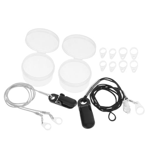 NIYANGLE Set da 2 Cordini Anti-Smarrimento per Amplificatori Acustici Clip di Sicurezza Laccetti di Fissaggio Leggeri e Resistenti per Anziani Accessori Pratici per Uso Quotidiano e