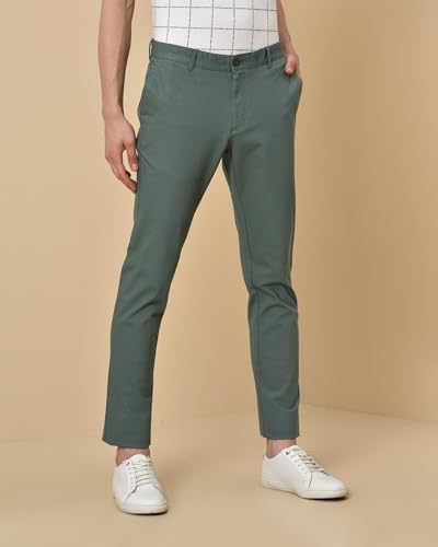 Image of Blackberrys Men's Cotton Blend Slim Casual Trousers
