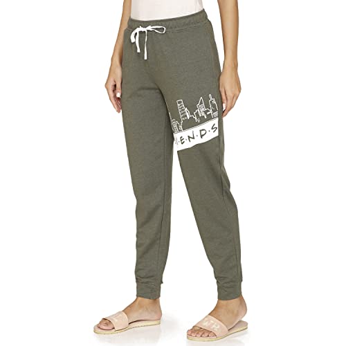 Image of Zivame Friends Knit Poly Lounge Pant - Rifle Green